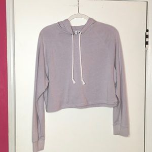 H&M | Lavender Cropped Hoodie